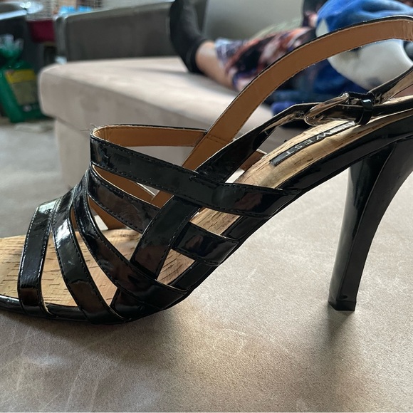 Nine West Women's Black Slingback 3.5” Strappy Sandals Size 9 M. Never Worn! - Picture 1 of 5